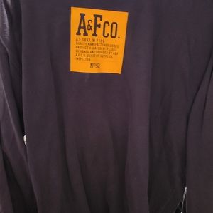 Mens vintage Abercrombie & fitch pullover shirt long sleeve. Dark blue . XL